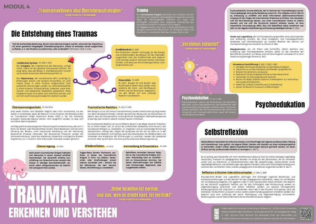 Poster Traumata erkennen und verstehen